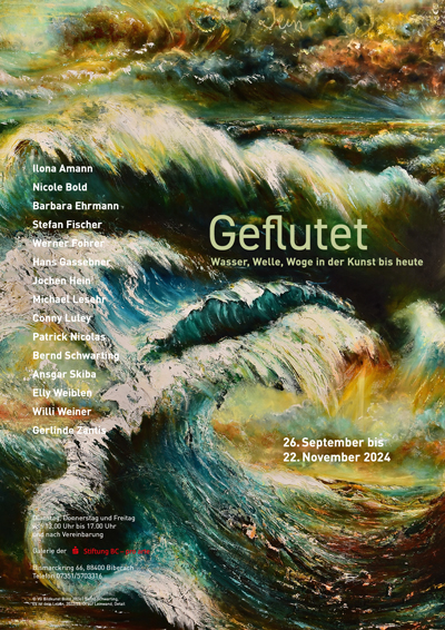 Plakat zur Ausstellung - Geflutet - Wasser, Welle, Woge in der Kunst bis heute