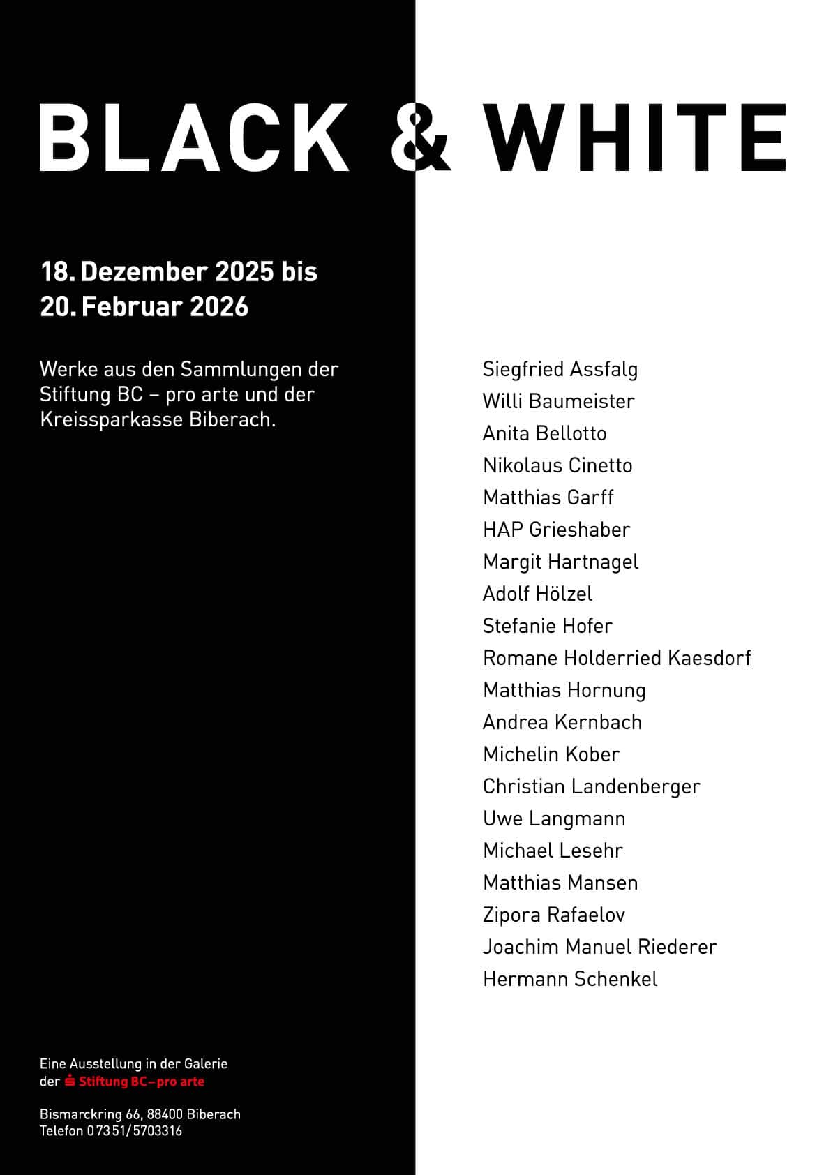 251201_Black-and-White_Plakatn Plakat Katharina Wilhelm